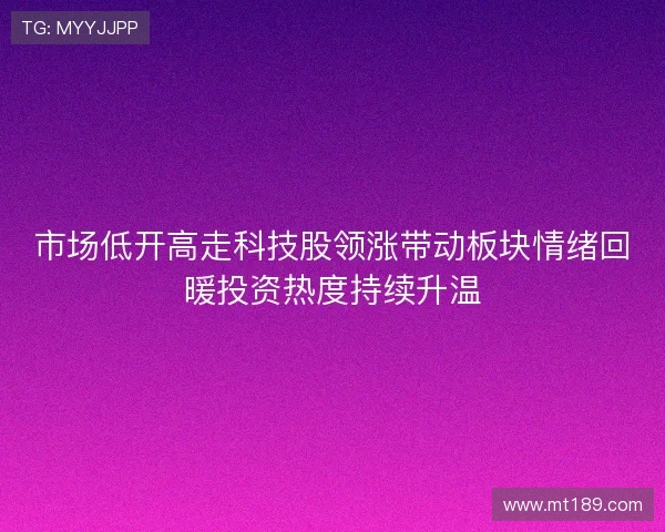 市场低开高走科技股领涨带动板块情绪回暖投资热度持续升温